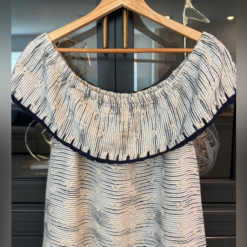 Anthropologie DRA Los Angeles Off-Shoulder Textured Summer Dress. - Picture 2 of 7